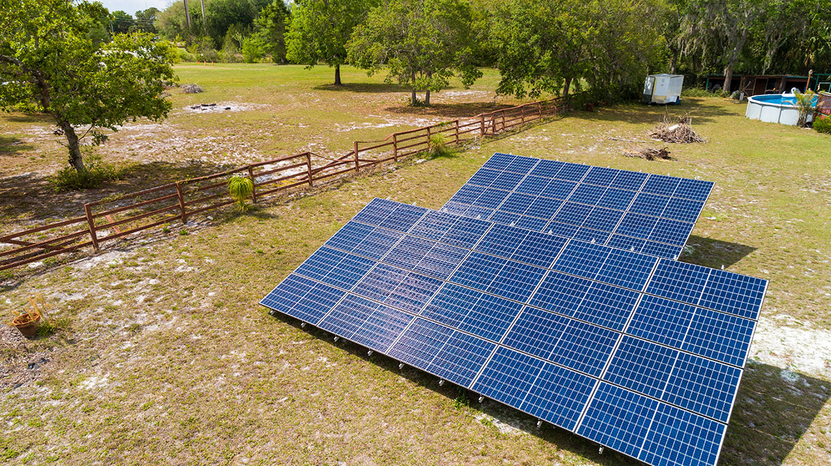 Solar Electric Ground Panels 